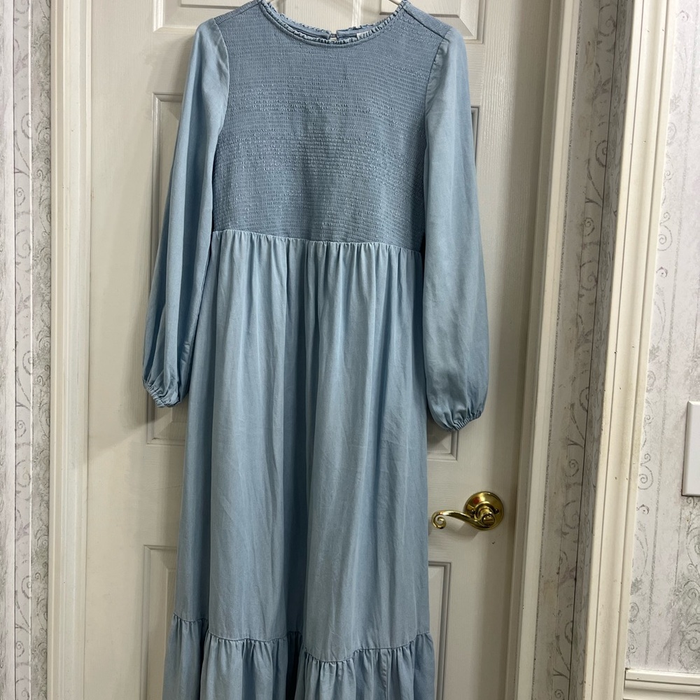 Ingrid & Isabel Light Blue Long Sleeve Women’s Dress